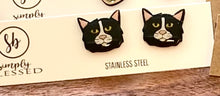 Load image into Gallery viewer, Cat Stud Earrings