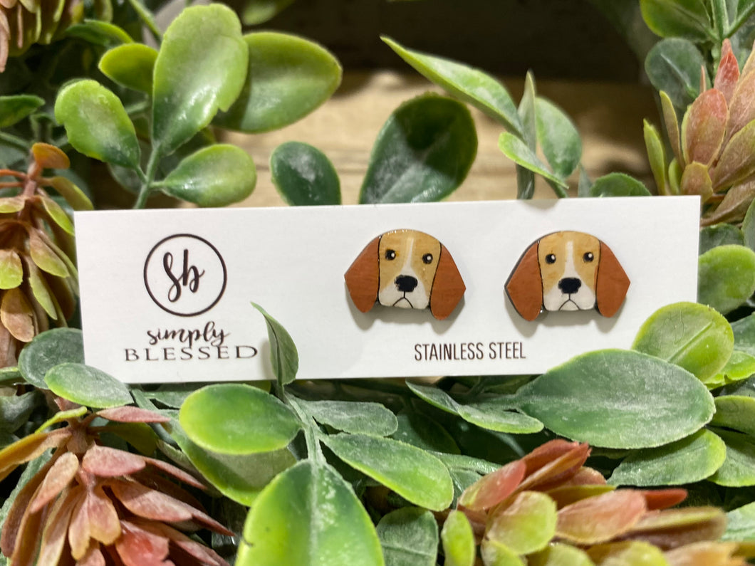 Beagle Stud Earrings