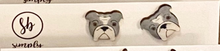 Bulldog Stud Earrings