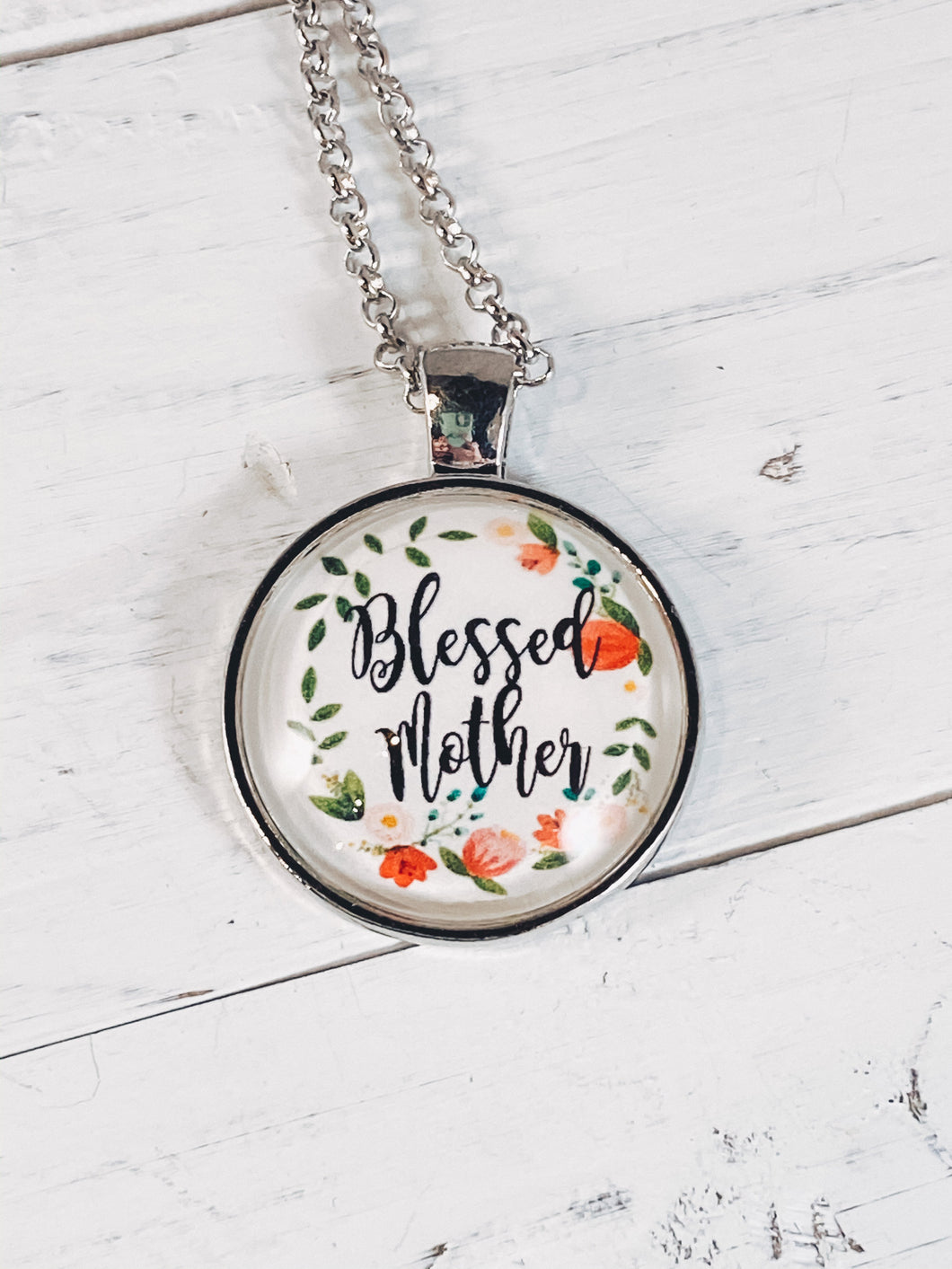 Blessed Mother Necklace with 24