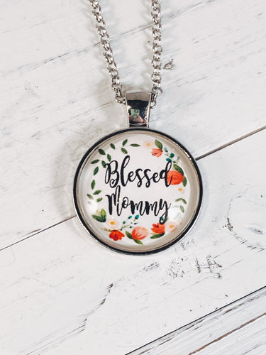 Blessed Mommy Necklace with 24