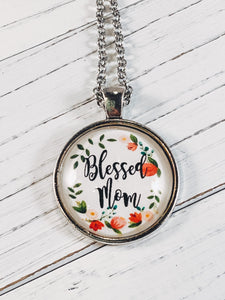 Blessed Mom Necklace with 24" chain - Simply Blessed