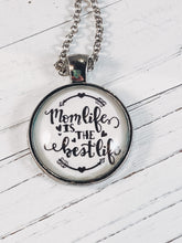 Load image into Gallery viewer, Mom&#39;s Life is the Best Life Necklace with 24&quot; chain - Simply Blessed
