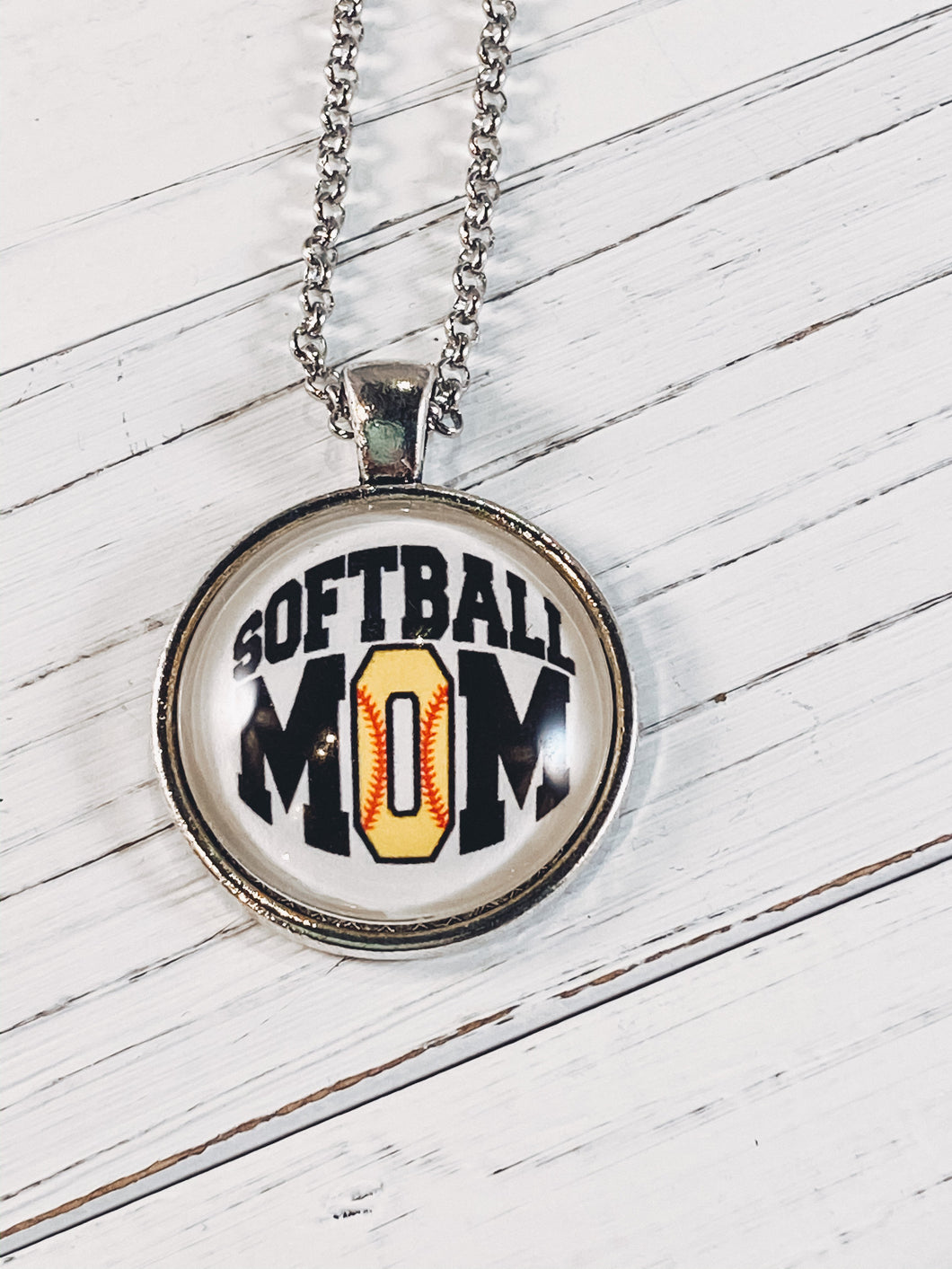 Softball Mom Necklace with 24