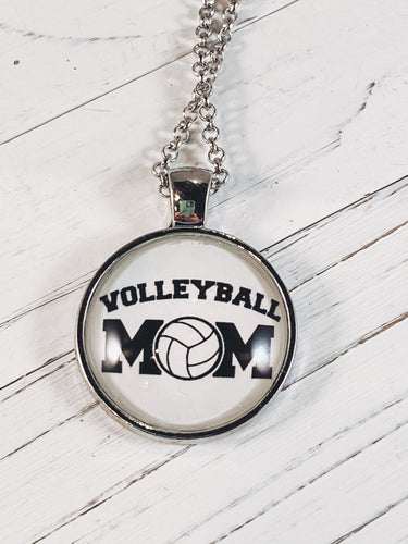Volleyball Mom Necklace with 24