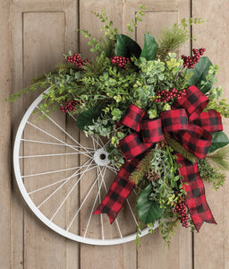 Wintery Christmas Bicycle Wreath - as seen in COUNTRY SAMPLER magazine - Simply Blessed