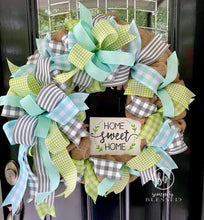 Load image into Gallery viewer, Spring Farmhouse Burlap Wreath - as seen in COUNTRY SAMPLER magazine - Easter - Simply Blessed
