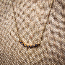 Load image into Gallery viewer, Blue Crystal Dainty Gold Necklace
