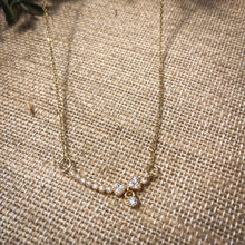 Load image into Gallery viewer, Clear Crystal Bow Dainty Gold Necklace
