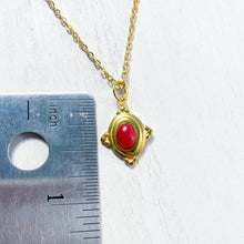 Load image into Gallery viewer, Boho Gold Stainless Steel Red Gemstone Necklace
