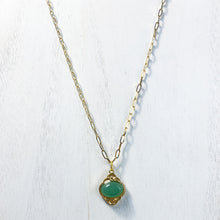 Load image into Gallery viewer, Boho Gold Stainless Steel Green Gemstone Necklace
